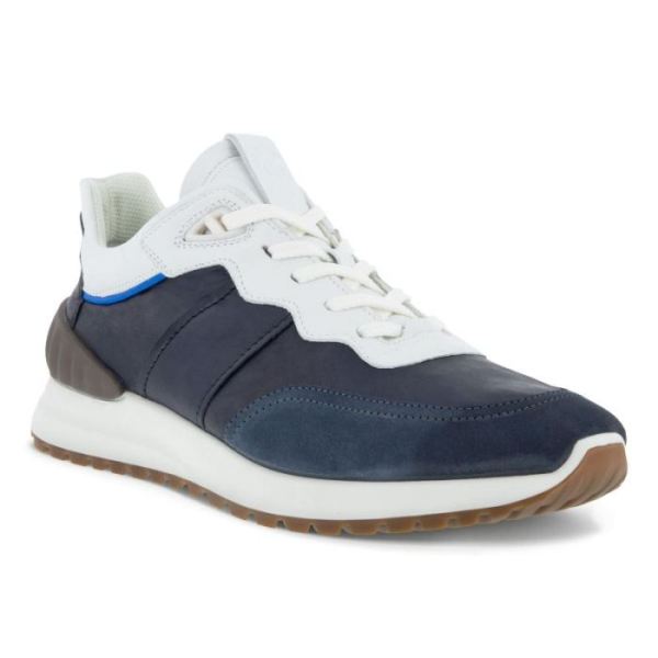 ECCO SHOES -ASTIR MEN'S RETRO TRAINER-OMBRE/NIGHT SKY/BRIGHT WHITE/DYNASTY
