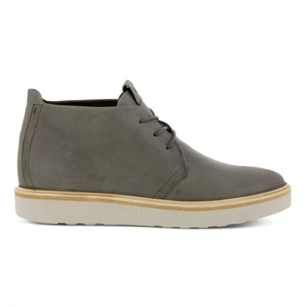 ECCO SHOES -TECHWELT MEN'S CHUKKA-DARK CLAY