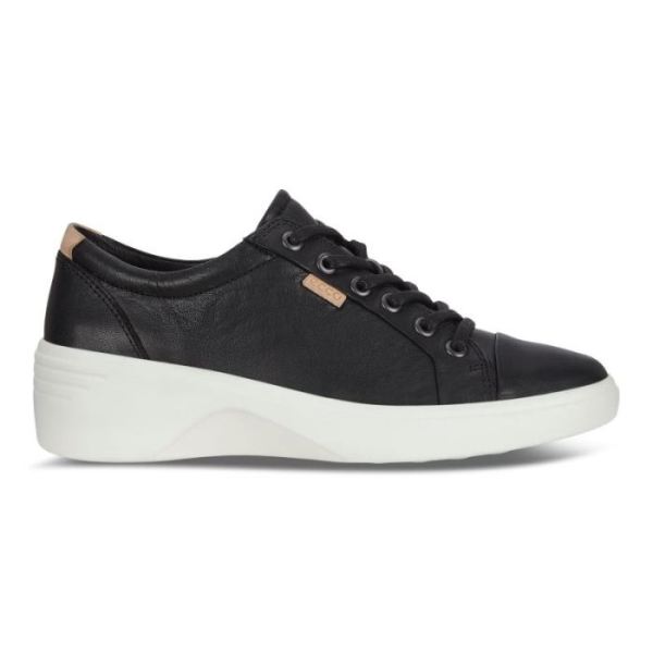 ECCO SHOES -SOFT 7 WEDGE WOMEN'S SHOES-BLACK