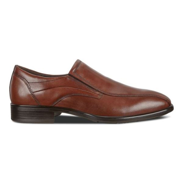 ECCO SHOES -CITYTRAY MEN'S BIKE TOE SLIP-ON-COGNAC