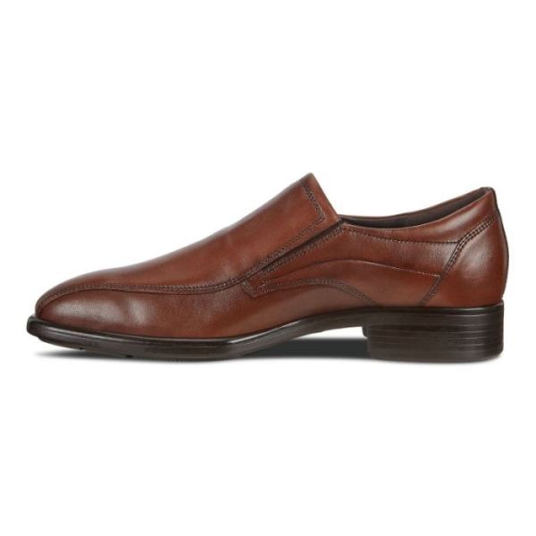 ECCO SHOES -CITYTRAY MEN'S BIKE TOE SLIP-ON-COGNAC