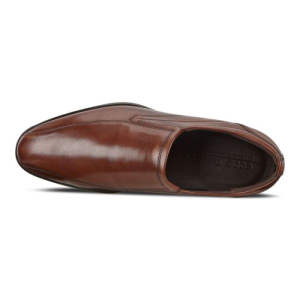 ECCO SHOES -CITYTRAY MEN'S BIKE TOE SLIP-ON-COGNAC