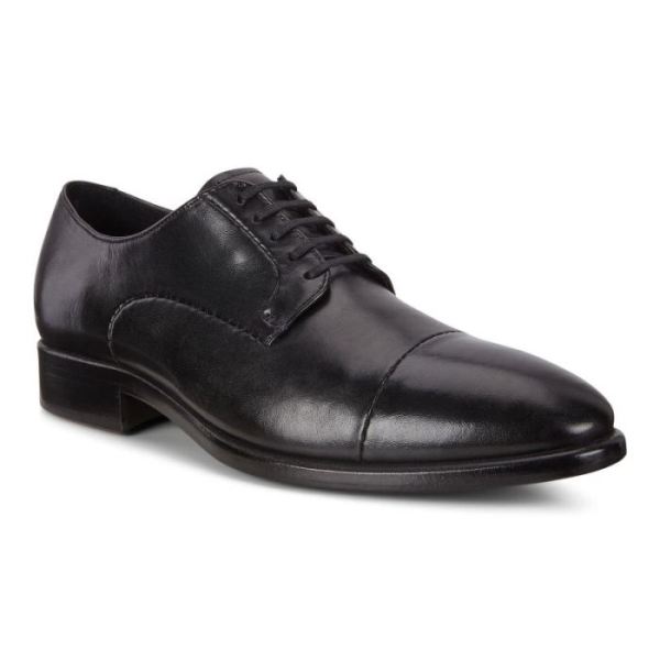 ECCO SHOES -VITRUS MONDIAL CAP-TOE DERBY SHOES-BLACK