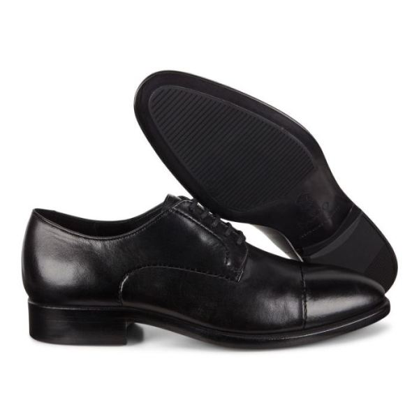 ECCO SHOES -VITRUS MONDIAL CAP-TOE DERBY SHOES-BLACK