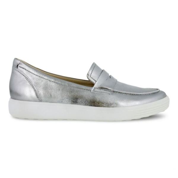 ECCO SHOES -SOFT 7 WOMEN'S LOAFER-ALUSILVER