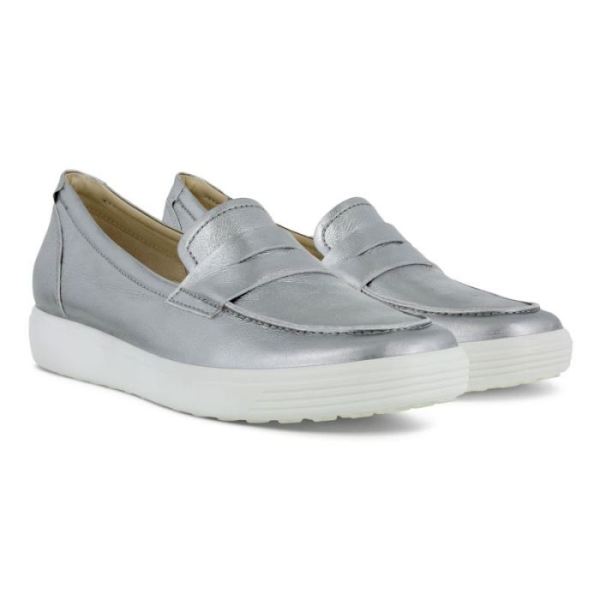 ECCO SHOES -SOFT 7 WOMEN'S LOAFER-ALUSILVER