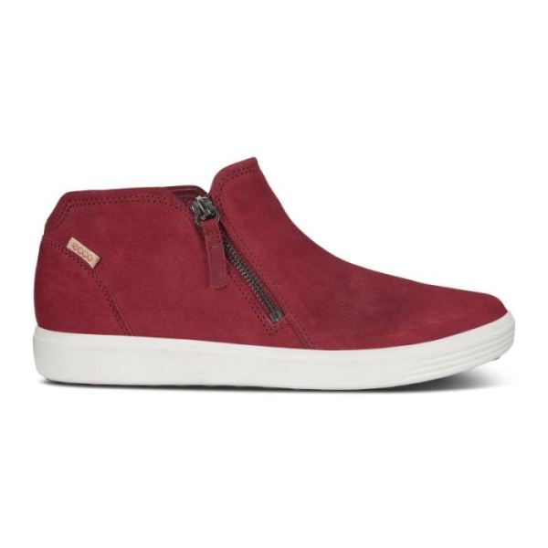 ECCO SHOES -SOFT 7 WOMEN'S SIDE ZIP BOOTIE-SYRAH