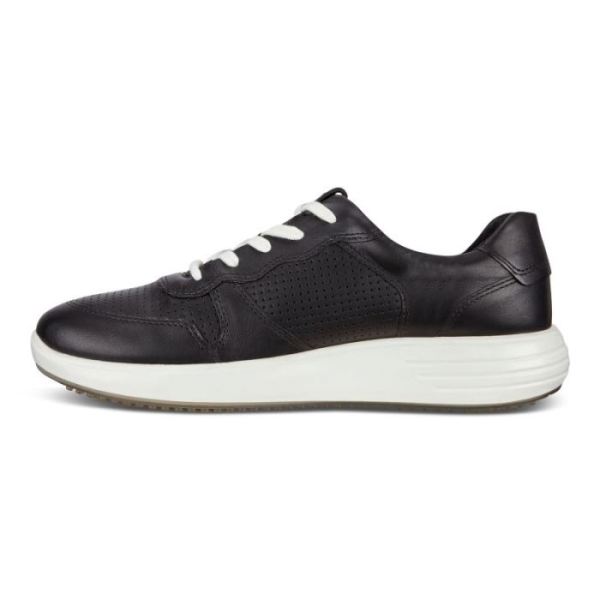 ECCO SHOES -SOFT 7 RUNNER MEN'S LACE-UP SNEAKERS-BLACK/BLACK