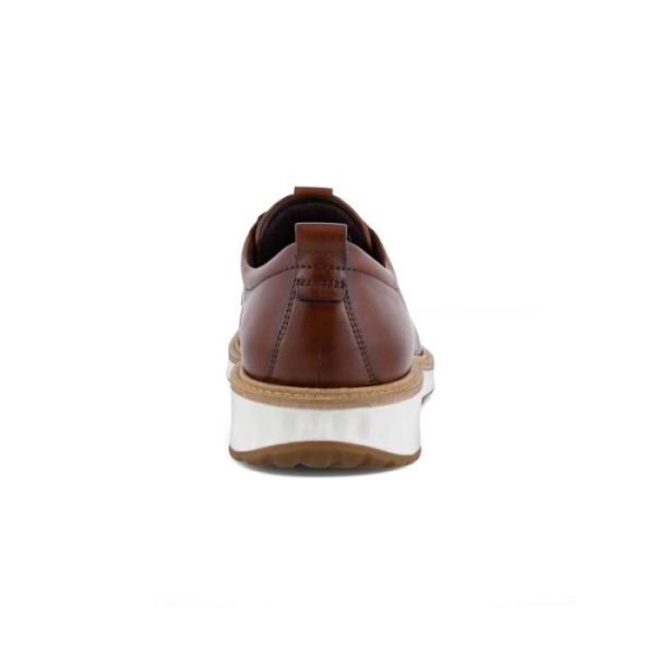 ECCO SHOES -ST.1 HYBRID MEN'S 5-EYELET DERBY SHOE-COGNAC