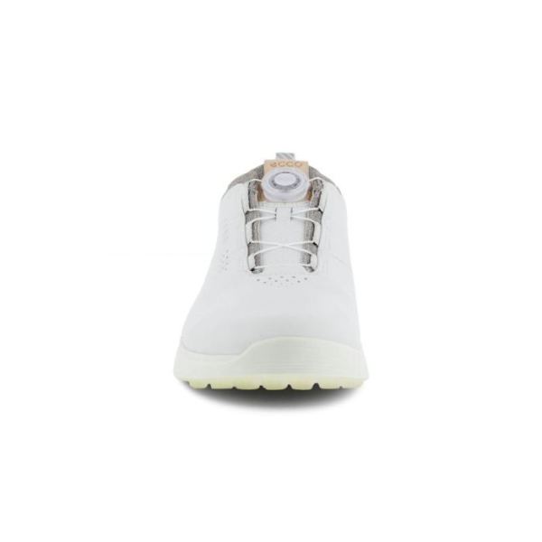 ECCO SHOES -MEN'S GOLF S-THREE GOLF SHOE-WHITE/SEAPORT