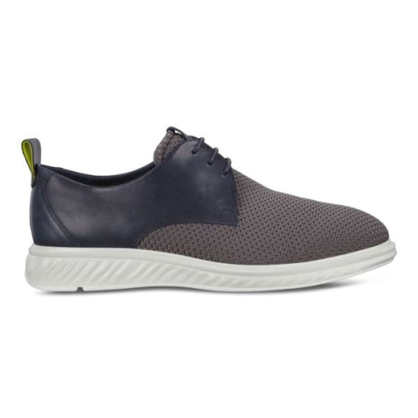 ECCO SHOES -ST. 1 HYBRID LITE SHOES-TITANIUM/DENIM BLUE