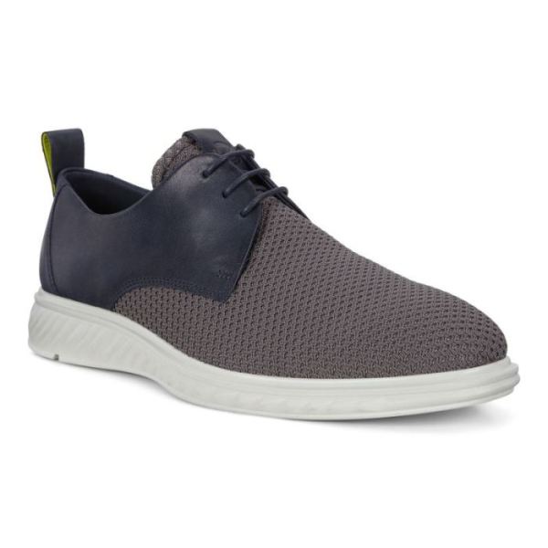 ECCO SHOES -ST. 1 HYBRID LITE SHOES-TITANIUM/DENIM BLUE