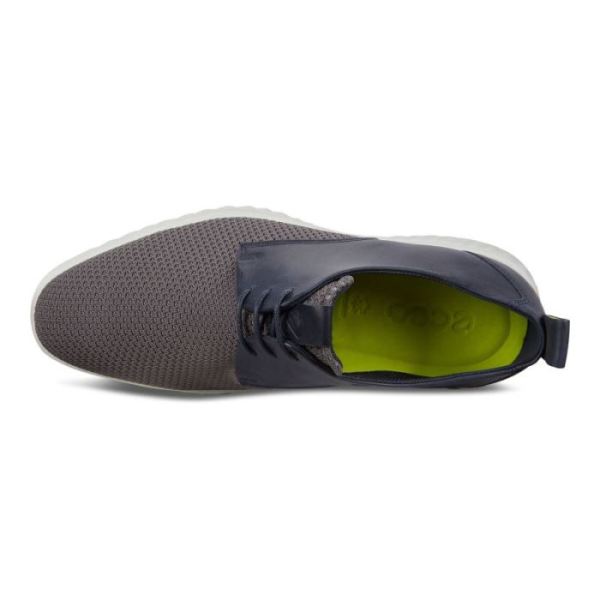 ECCO SHOES -ST. 1 HYBRID LITE SHOES-TITANIUM/DENIM BLUE