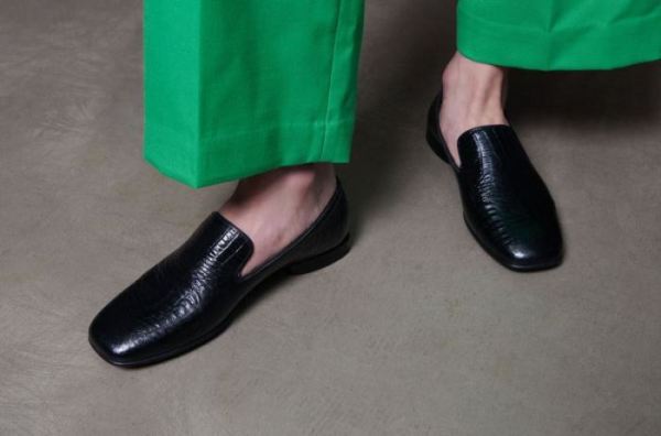 ECCO SHOES -ANINE SQUARED WOMEN'S SMOKING LOAFER-BLACK