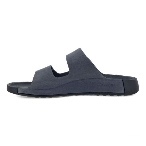 ECCO SHOES -2ND COZMO MEN'S TWO BAND SLIDE-TITANIUM