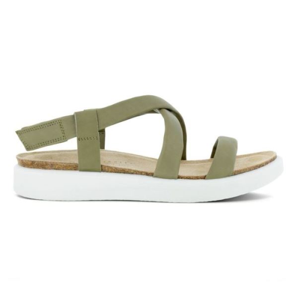 ECCO SHOES -CORKSPHERE WOMEN'S FLAT SANDAL-VETIVER