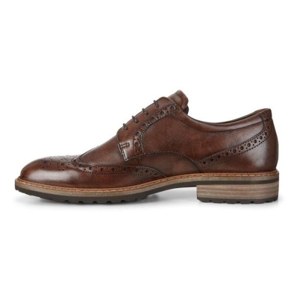 ECCO SHOES -VITRUS I WING TIP TIE-NATURE