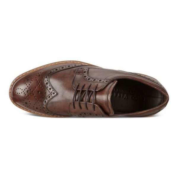 ECCO SHOES -VITRUS I WING TIP TIE-NATURE