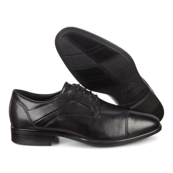 ECCO SHOES -CITYTRAY MEN'S CAP TOE-BLACK