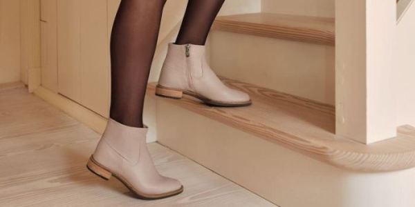 ECCO SHOES -SARTORELLE 25 ANKLE BOOTS-GREY ROSE