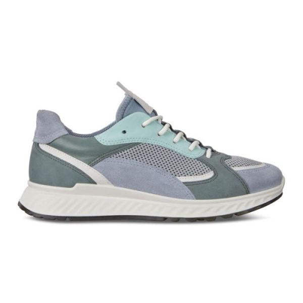 ECCO SHOES -ST.1 WOMEN'S SNEAKER-DUSTY BLUE/WHITE/CONCRETE/LAKE