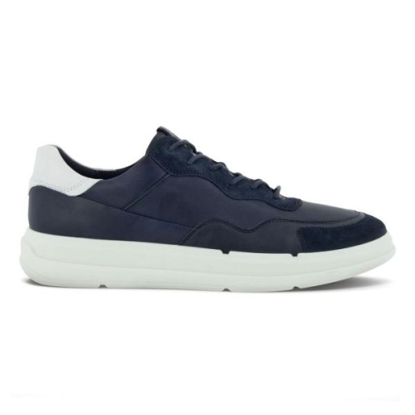 ECCO SHOES -SOFT X MEN'S SHOE-NAVY/NIGHT SKY/WHITE