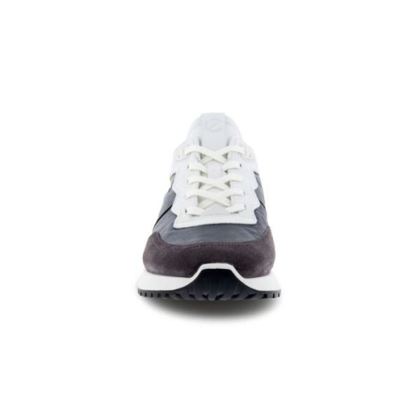ECCO SHOES -ASTIR MEN'S RETRO TRAINER-GRAVITY/MAGNET/BRIGHT WHITE/LIME OUNCH