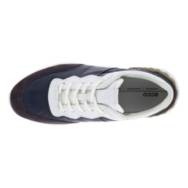 ECCO SHOES -ASTIR MEN'S RETRO TRAINER-GRAVITY/MAGNET/BRIGHT WHITE/LIME OUNCH