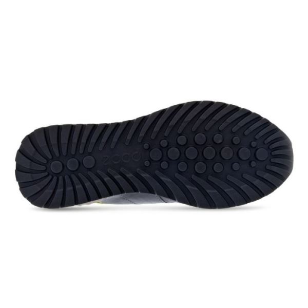 ECCO SHOES -ASTIR MEN'S RETRO TRAINER-GRAVITY/MAGNET/BRIGHT WHITE/LIME OUNCH