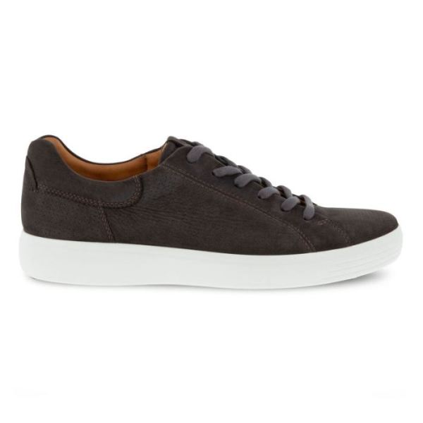 ECCO SHOES -SOFT 7 MEN'S STREET PERF SNEAKER-LICORICE