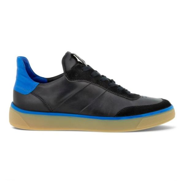 ECCO SHOES -STREET TRAY M LACED SHOES-BLACK/BLACK/DYNASTY