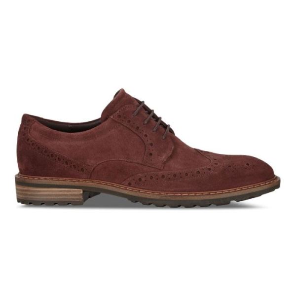 ECCO SHOES -VITRUS I WING TIP TIE-CHOCOLAT