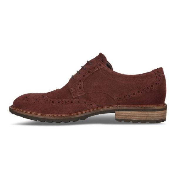 ECCO SHOES -VITRUS I WING TIP TIE-CHOCOLAT