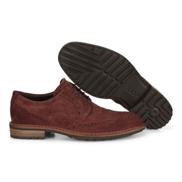 ECCO SHOES -VITRUS I WING TIP TIE-CHOCOLAT