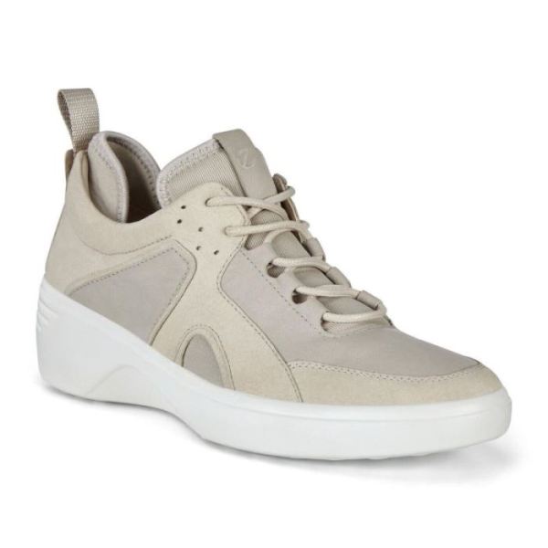 ECCO SHOES -SOFT 7 WEDGE WOMEN'S SOCK SHOES-GRAVEL/GRAVEL