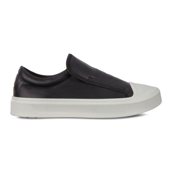 ECCO SHOES -FLEXURE T-CAP WOMEN'S SLIP-ON SNEAKERS-BLACK