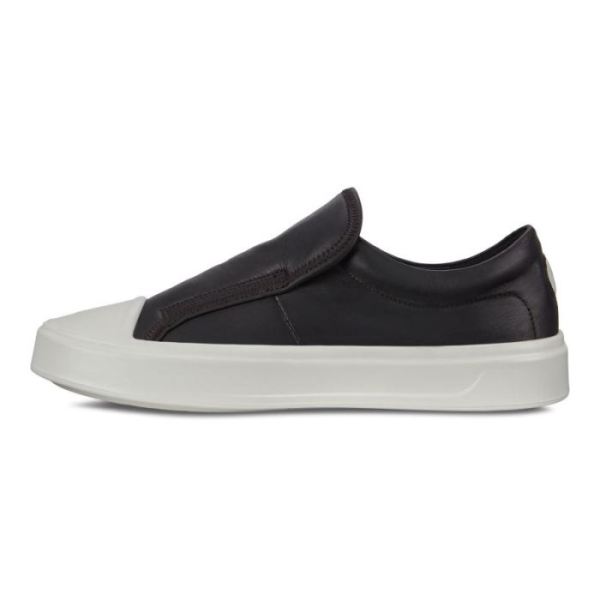 ECCO SHOES -FLEXURE T-CAP WOMEN'S SLIP-ON SNEAKERS-BLACK