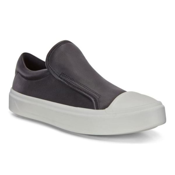 ECCO SHOES -FLEXURE T-CAP WOMEN'S SLIP-ON SNEAKERS-BLACK