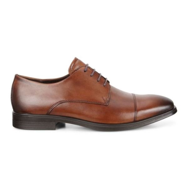 ECCO SHOES -MELBOURNE CAP TOE TIE-AMBER