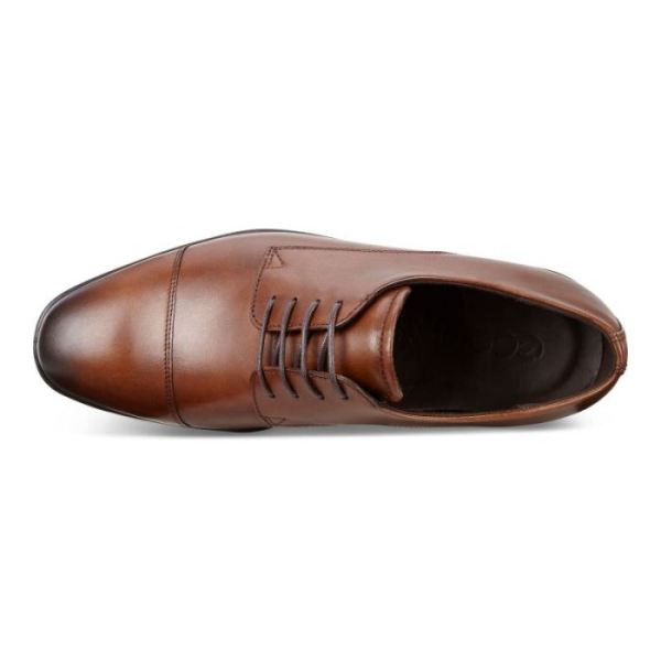 ECCO SHOES -MELBOURNE CAP TOE TIE-AMBER