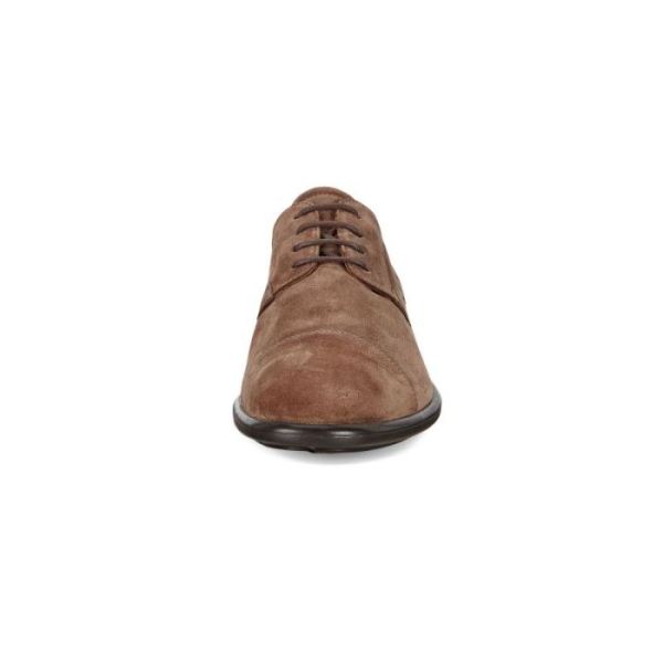 ECCO SHOES -CITYTRAY MEN'S CAP TOE-DARK CLAY