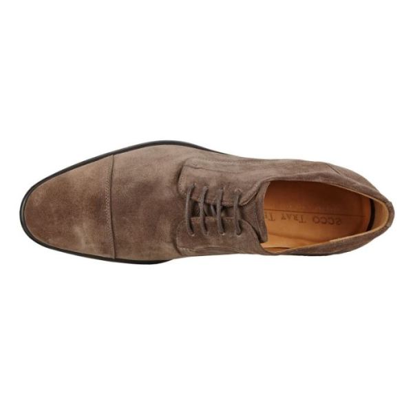 ECCO SHOES -CITYTRAY MEN'S CAP TOE-DARK CLAY