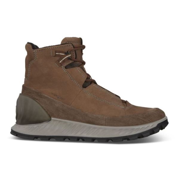 ECCO SHOES -EXOSTRIKE MEN'S MID OUTDOOR SHOES-COFFEE/COCOA BROWN