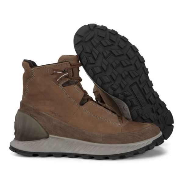 ECCO SHOES -EXOSTRIKE MEN'S MID OUTDOOR SHOES-COFFEE/COCOA BROWN