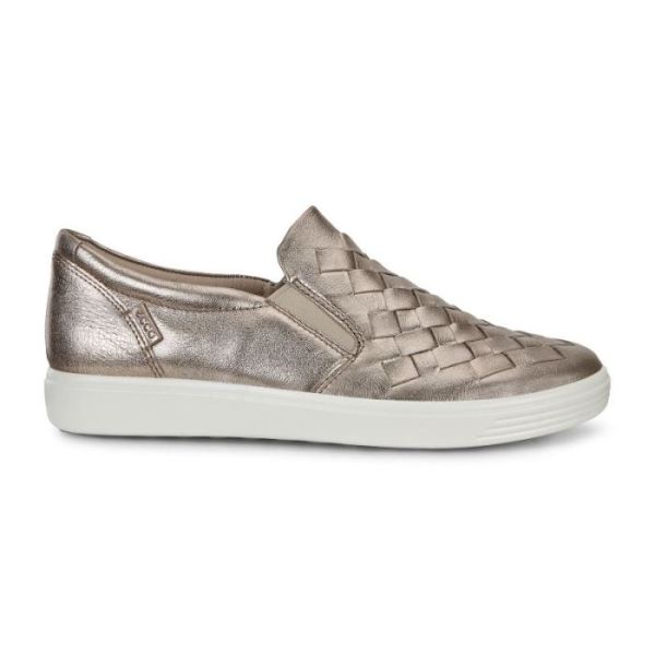 ECCO SHOES -WOMEN'S SOFT 7 WOVEN-WARM GREY
