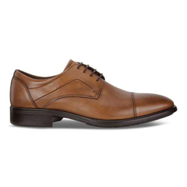 ECCO SHOES -CITYTRAY MEN'S CAP TOE-AMBER