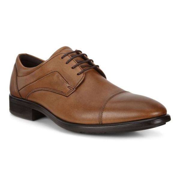 ECCO SHOES -CITYTRAY MEN'S CAP TOE-AMBER