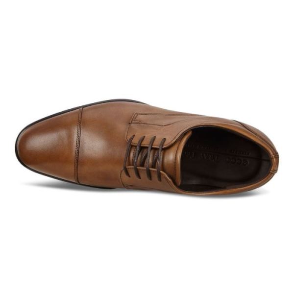 ECCO SHOES -CITYTRAY MEN'S CAP TOE-AMBER
