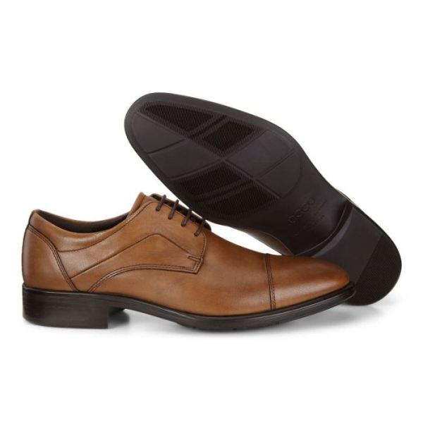 ECCO SHOES -CITYTRAY MEN'S CAP TOE-AMBER