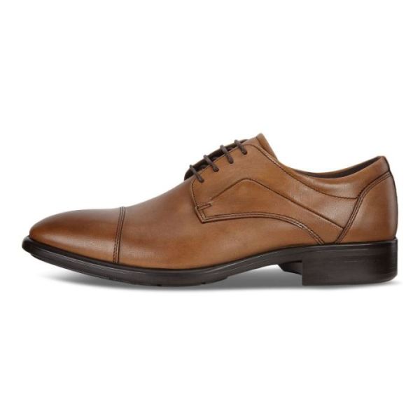 ECCO SHOES -CITYTRAY MEN'S CAP TOE-AMBER